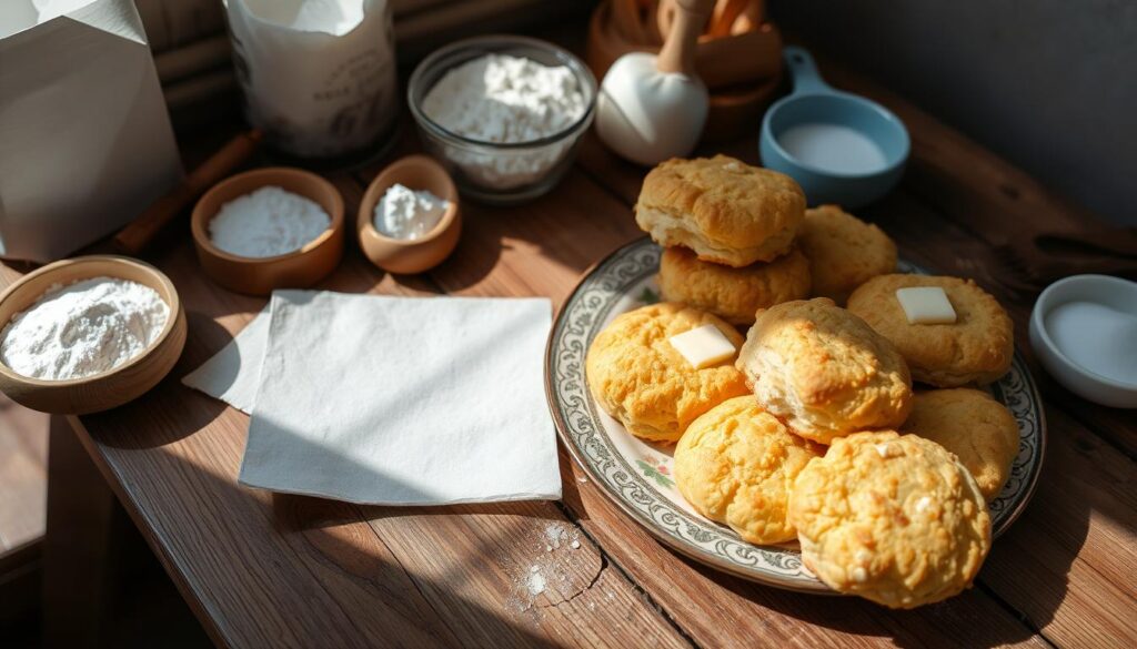 Freshly baked biscuits without milk, with a soft, tender texture—ideal for those seeking a simple, dairy-free recipe.