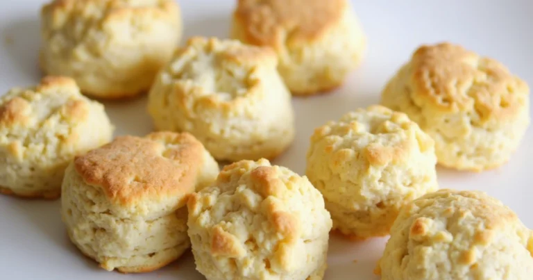 Fluffy homemade Southern sour cream biscuits on a plate